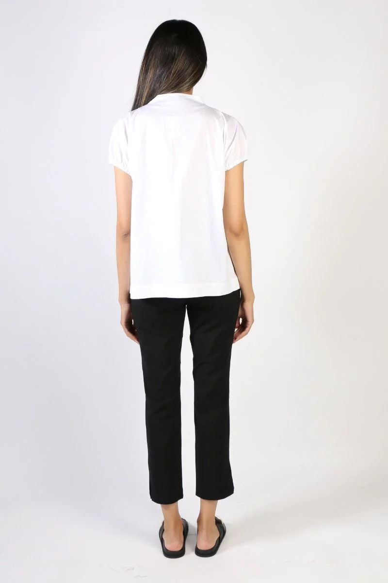 Marco Polo Cap Sleeve Top In White 3 Marco Polo Cap Sleeve Top In White - Image 2