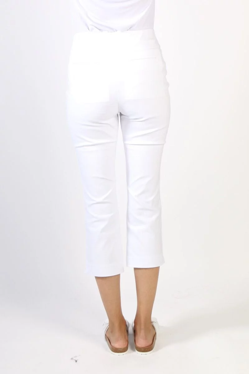 Marco Polo Bengaline Capri Pant In White 5 Marco Polo Bengaline Capri Pant In White - Image 3