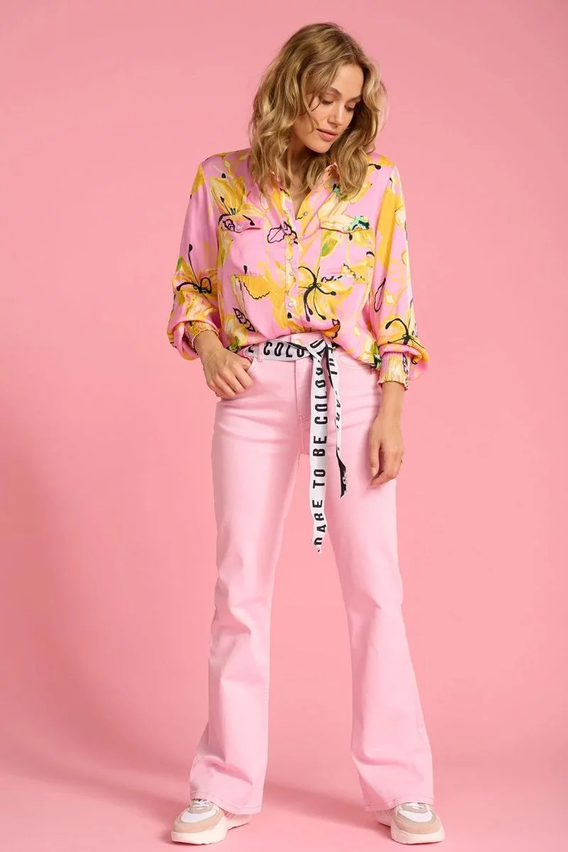 POM Mila Lily Candy Blouse In Pink 5 POM Mila Lily Candy Blouse In Pink - Image 3