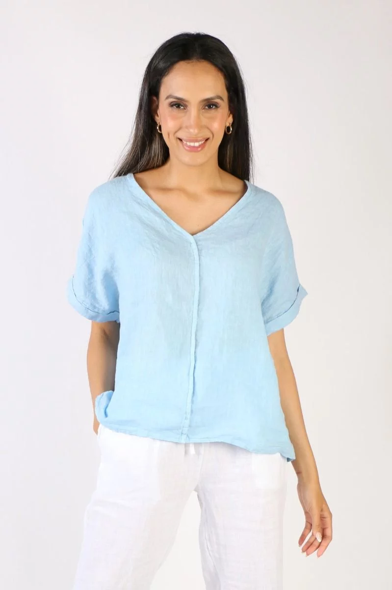 Milson Elle Top In Chambray 6 Milson Elle Top In Chambray - Image 4