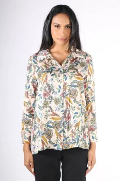 Milson French Floral Shirt In Ochre