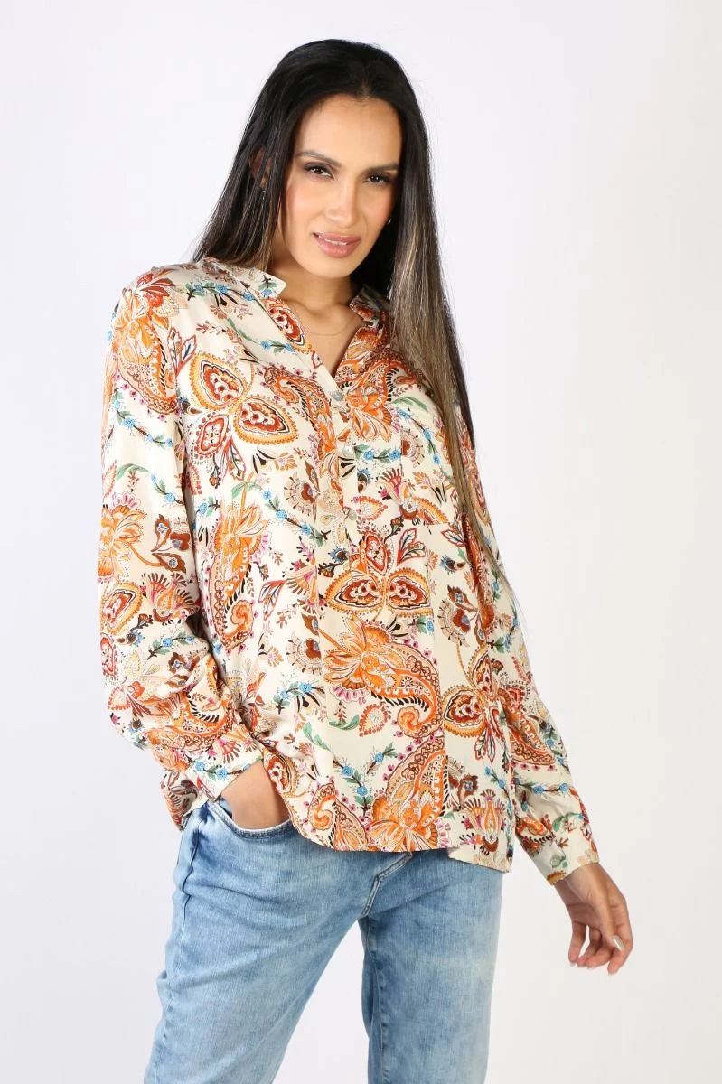 Monique Shirt By Salt + Stone In Orange 3 Monique Shirt By Salt + Stone In Orange