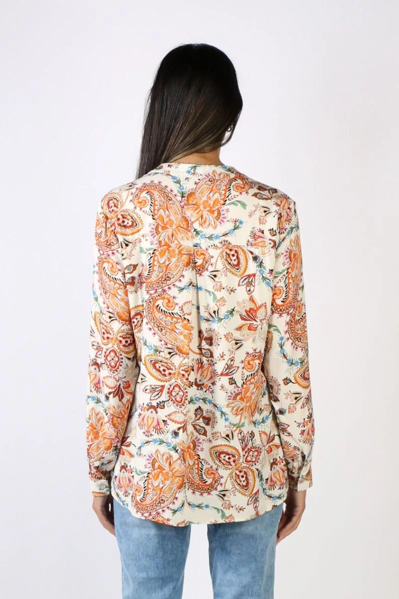 Monique Shirt By Salt + Stone In Orange 5 Monique Shirt By Salt + Stone In Orange - Image 3