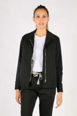 Pako Litto Chino Everyday Zipper Jacket In Black