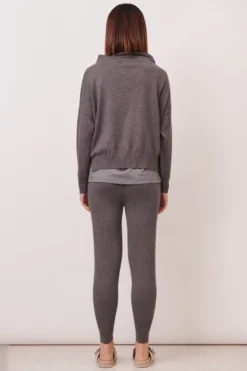 POL Beach Lounge Pant In Ash -MOS Clothing Shop pol pp3130 jumper ash3 1
