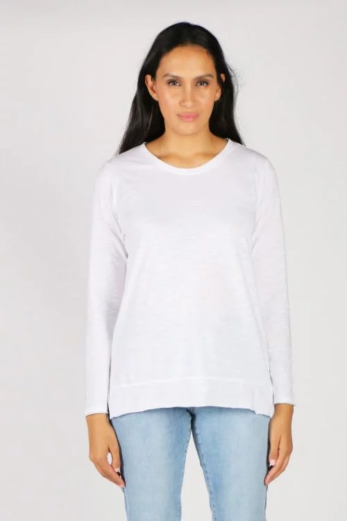 Jersey Long Sleeve Tee By Jump In White 7 Jersey Long Sleeve Tee By Jump In White - Image 5
