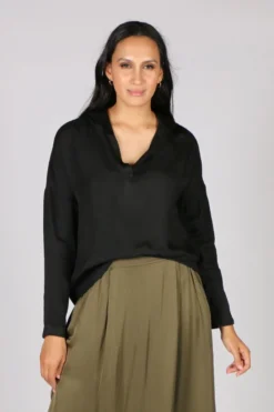 Pako Litto Hooded Top In Black