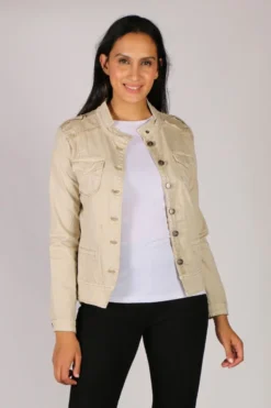Threadz Military Jacket In Natural