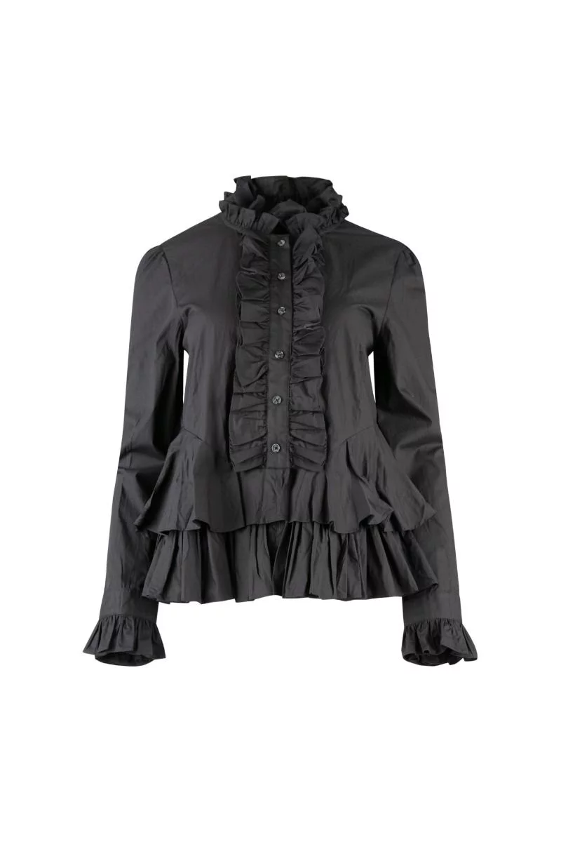 Ruffly Right Shirt In Black By Trelise Cooper 5 Ruffly Right Shirt In Black By Trelise Cooper - Image 3