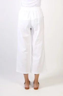 Threadz Gold Button Pant In White