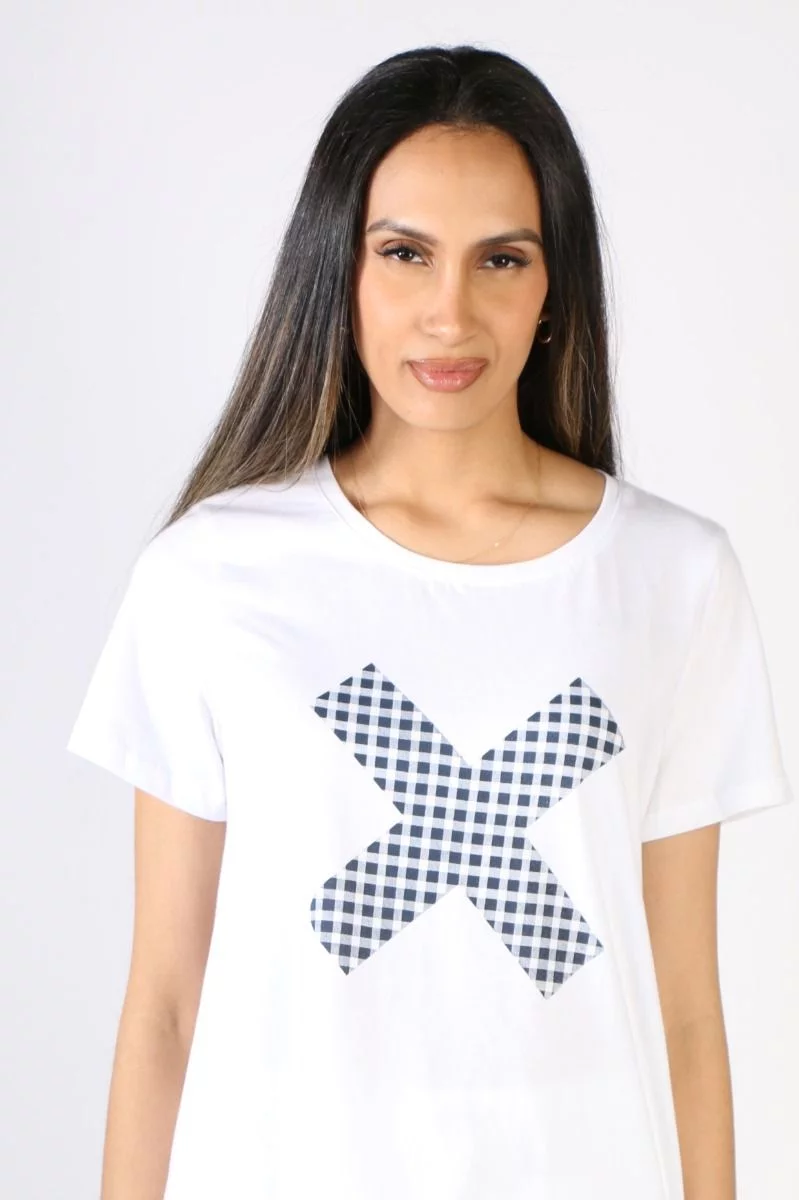 Threadz Cross Tee In White 4 Threadz Cross Tee In White - Image 2