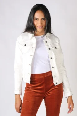 Threadz Contrast Jacket In Ivory