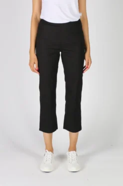 Vassalli Shore Poplin Pull On Pant In Black