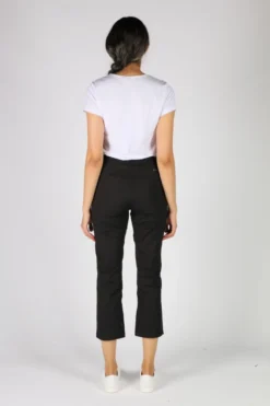 Vassalli Shore Poplin Pull On Pant In Black -MOS Clothing Shop vassalli 253p pant black4