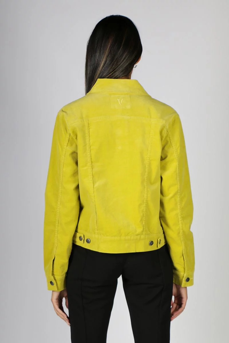Vassalli Cord Jacket In Lime 5 Vassalli Cord Jacket In Lime - Image 3